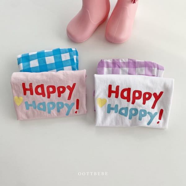 OOTT BEBE - Korean Children Fashion - #Kfashion4kids - Happy Happy Top Bottom Set - 11