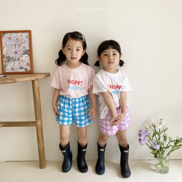 OOTT BEBE - Korean Children Fashion - #Kfashion4kids - Happy Happy Top Bottom Set - 12