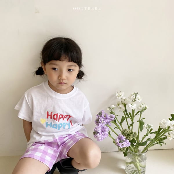 OOTT BEBE - Korean Children Fashion - #Kfashion4kids - Happy Happy Top Bottom Set - 5
