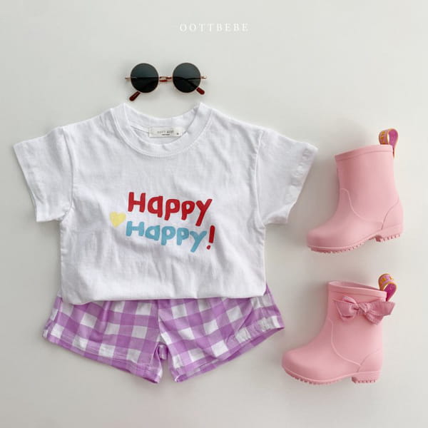 OOTT BEBE - Korean Children Fashion - #Kfashion4kids - Happy Happy Top Bottom Set - 7