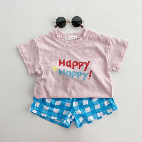 OOTT BEBE - Korean Children Fashion - #Kfashion4kids - Happy Happy Top Bottom Set - 8