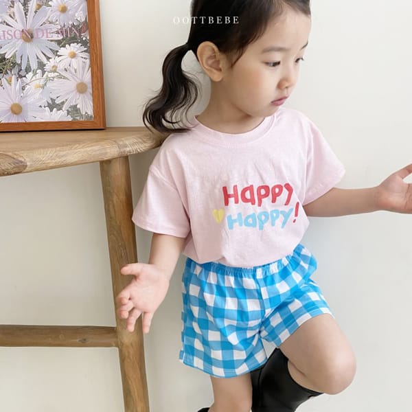 OOTT BEBE - Korean Children Fashion - #Kfashion4kids - Happy Happy Top Bottom Set - 9