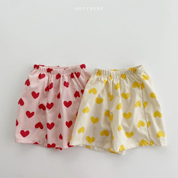 OOTT BEBE - Korean Children Fashion - #Kfashion4kids - Heart Cong Top Bottom Set - 8