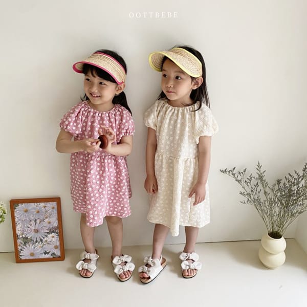 OOTT BEBE - Korean Children Fashion - #Kfashion4kids - Rose One-piece