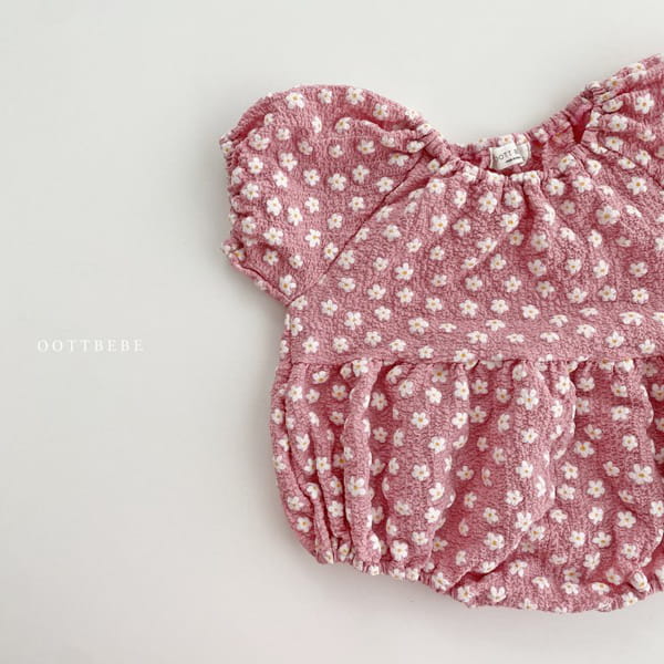 OOTT BEBE - Korean Children Fashion - #Kfashion4kids - Rose Bodysuit with Bonnet - 9