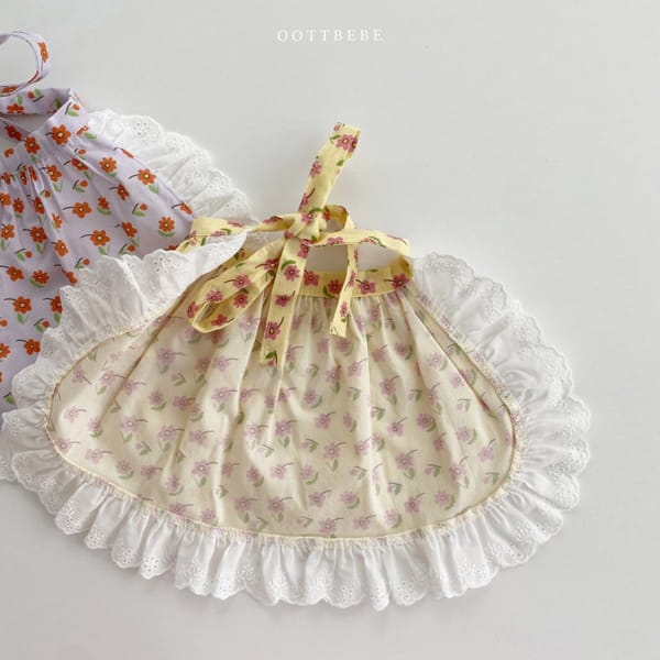 OOTT BEBE - Korean Children Fashion - #Kfashion4kids - Maria Bodysuit with Apron Bonnet - 10