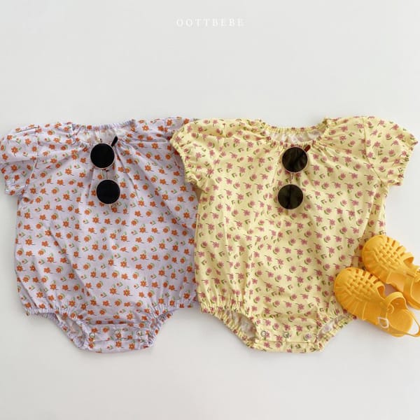 OOTT BEBE - Korean Children Fashion - #Kfashion4kids - Maria Bodysuit with Apron Bonnet - 5