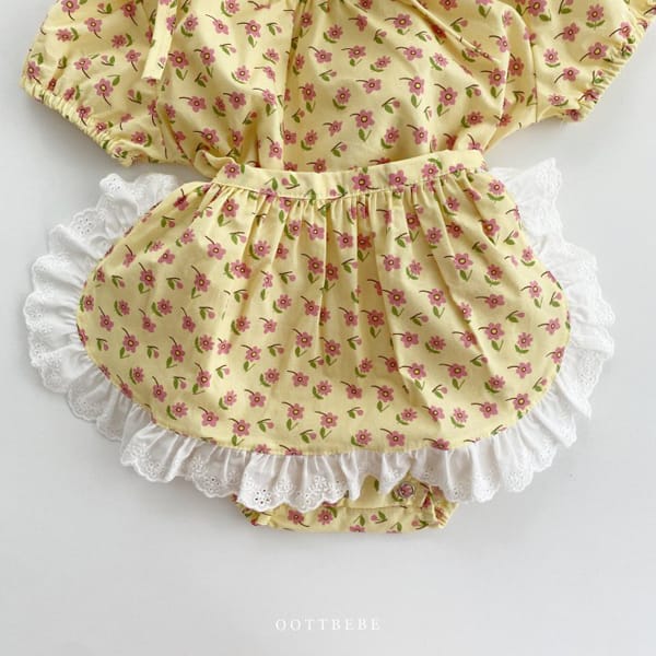 OOTT BEBE - Korean Children Fashion - #Kfashion4kids - Maria Bodysuit with Apron Bonnet - 9