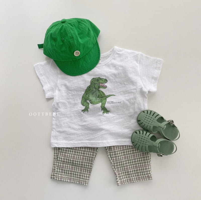 OOTT BEBE - Korean Children Fashion - #Kfashion4kids - Dinosaur Top Bottom Set - 2
