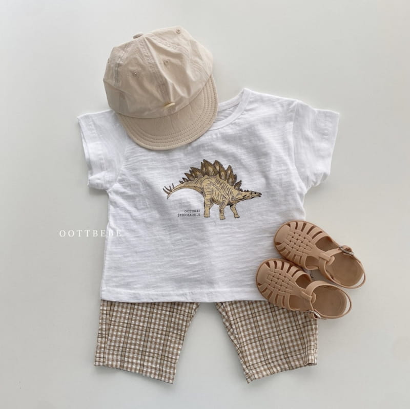 OOTT BEBE - Korean Children Fashion - #Kfashion4kids - Dinosaur Top Bottom Set - 4