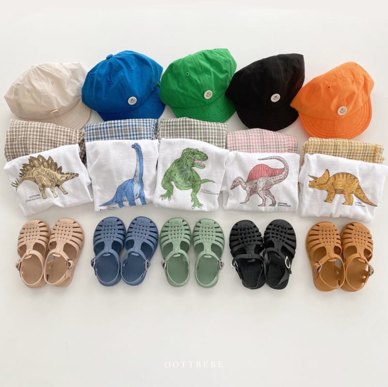 OOTT BEBE - Korean Children Fashion - #Kfashion4kids - Dinosaur Top Bottom Set - 7