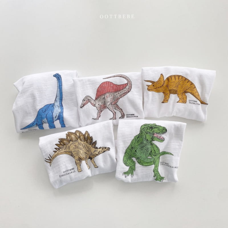 OOTT BEBE - Korean Children Fashion - #Kfashion4kids - Dinosaur Top Bottom Set - 8