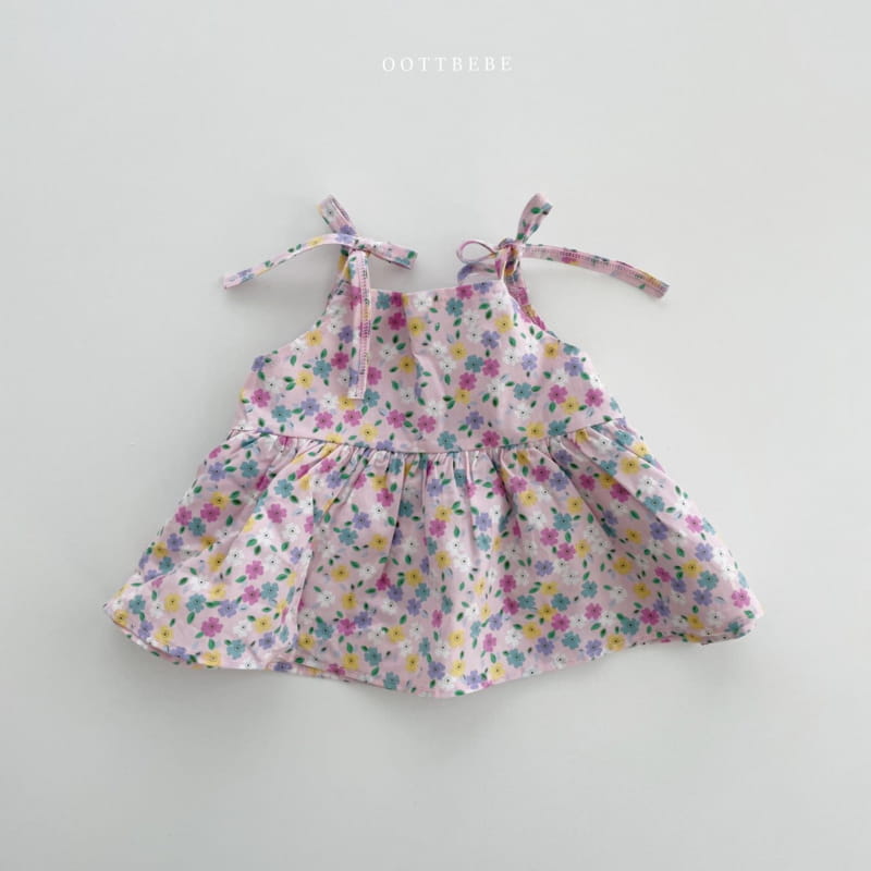 OOTT BEBE - Korean Children Fashion - #Kfashion4kids - Love Me Flower Top Bottom Set - 7