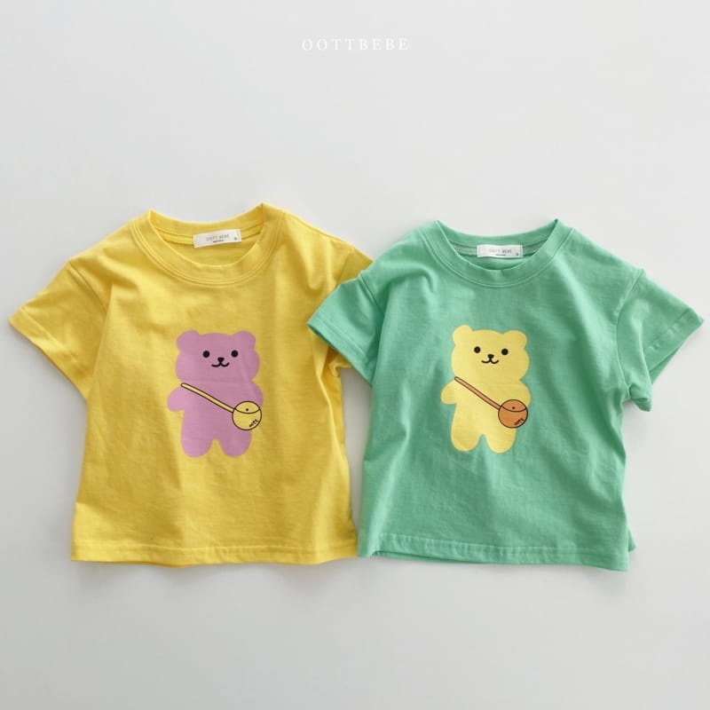 OOTT BEBE - Korean Children Fashion - #Kfashion4kids - Kindergarten Bear Tee
