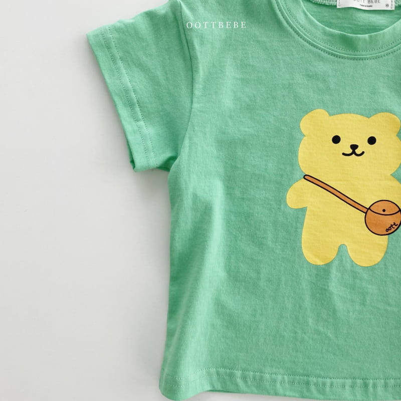 OOTT BEBE - Korean Children Fashion - #Kfashion4kids - Kindergarten Bear Tee - 10