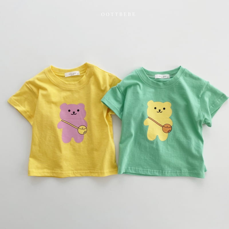 OOTT BEBE - Korean Children Fashion - #Kfashion4kids - Kindergarten Bear Tee - 11