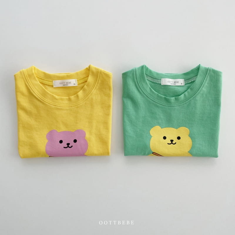 OOTT BEBE - Korean Children Fashion - #Kfashion4kids - Kindergarten Bear Tee - 12