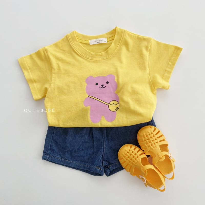 OOTT BEBE - Korean Children Fashion - #Kfashion4kids - Kindergarten Bear Tee - 3