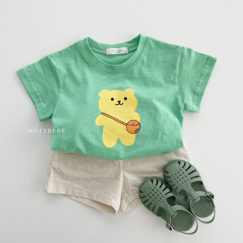 OOTT BEBE - Korean Children Fashion - #Kfashion4kids - Kindergarten Bear Tee - 4