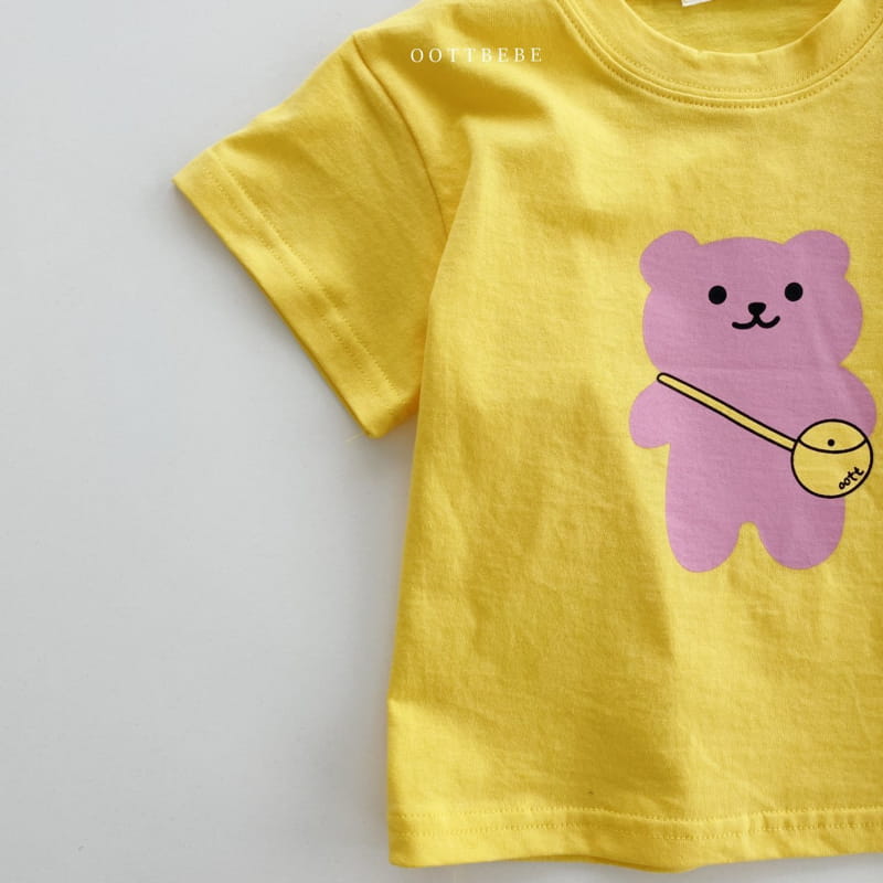 OOTT BEBE - Korean Children Fashion - #Kfashion4kids - Kindergarten Bear Tee - 9