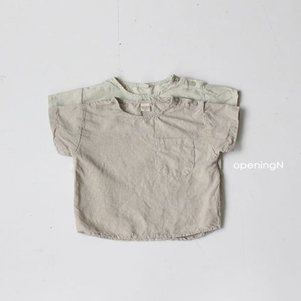 OPENING & - Korean Children Fashion - #Kfashion4kids - Linen Pigment Tee