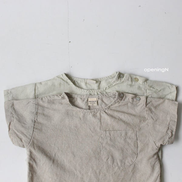 OPENING & - Korean Children Fashion - #Kfashion4kids - Linen Pigment Tee - 6
