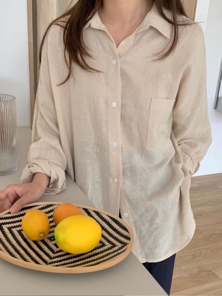 OSENSE - Korean Children Fashion - #Kfashion4kids - Linen Daily Shirt - 3