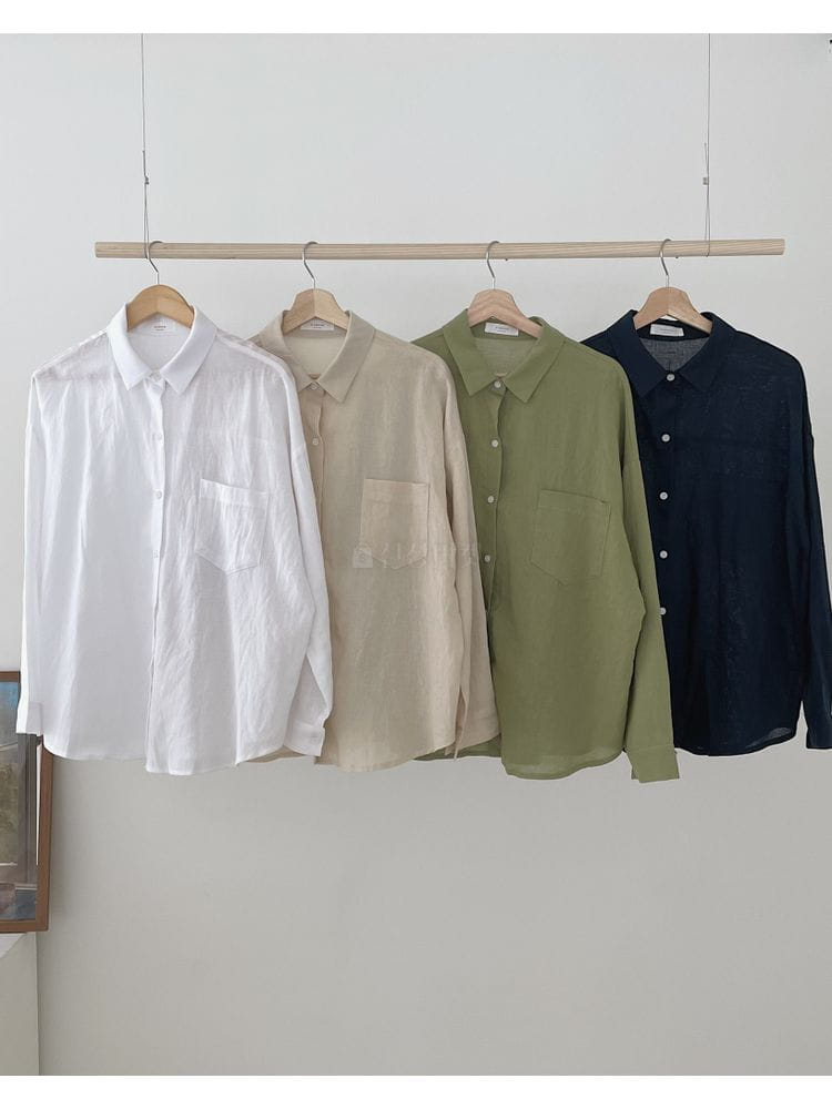 OSENSE - Korean Children Fashion - #Kfashion4kids - Linen Daily Shirt - 4