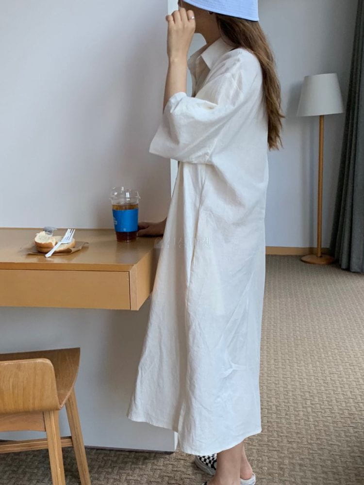 OSENSE - Korean Children Fashion - #Kfashion4kids - Linen Long Shirt