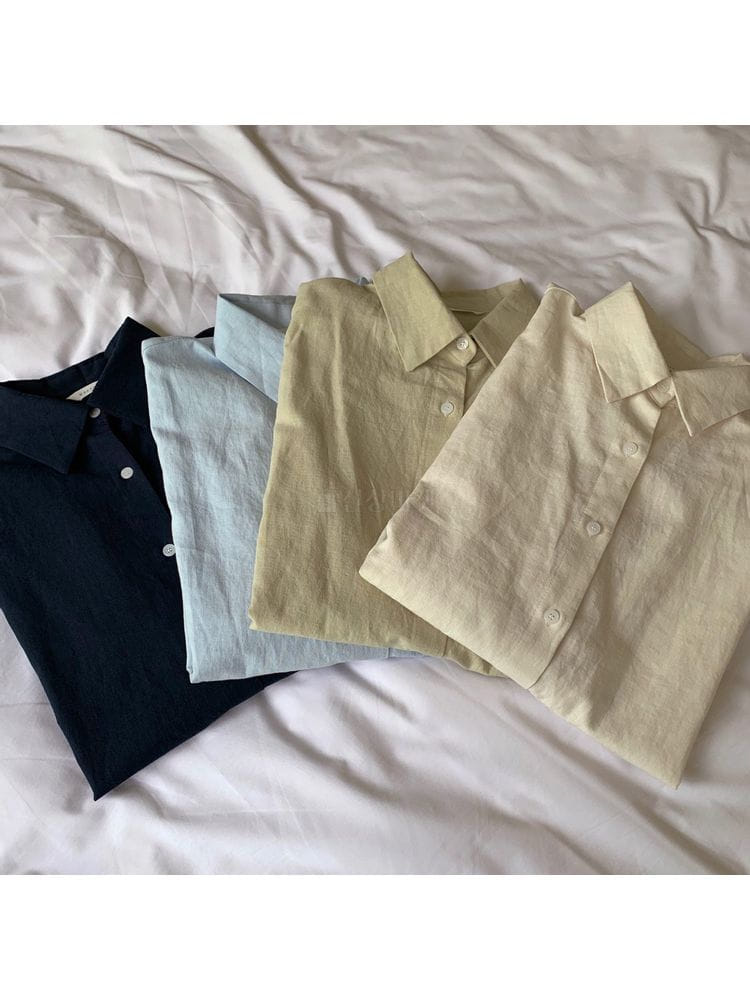 OSENSE - Korean Children Fashion - #Kfashion4kids - Linen Long Shirt - 2