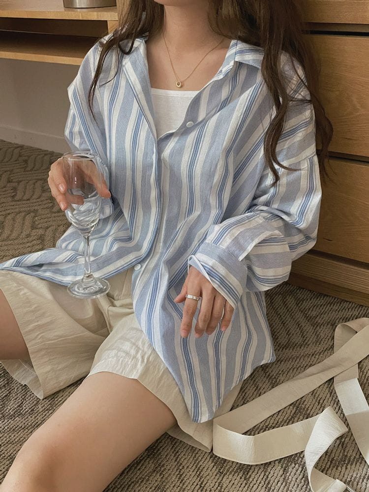OSENSE - Korean Children Fashion - #Kfashion4kids - Pure Stripes Shirt