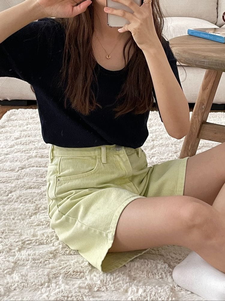OSENSE - Korean Children Fashion - #Kfashion4kids - Sunset Denim Shorts - 2