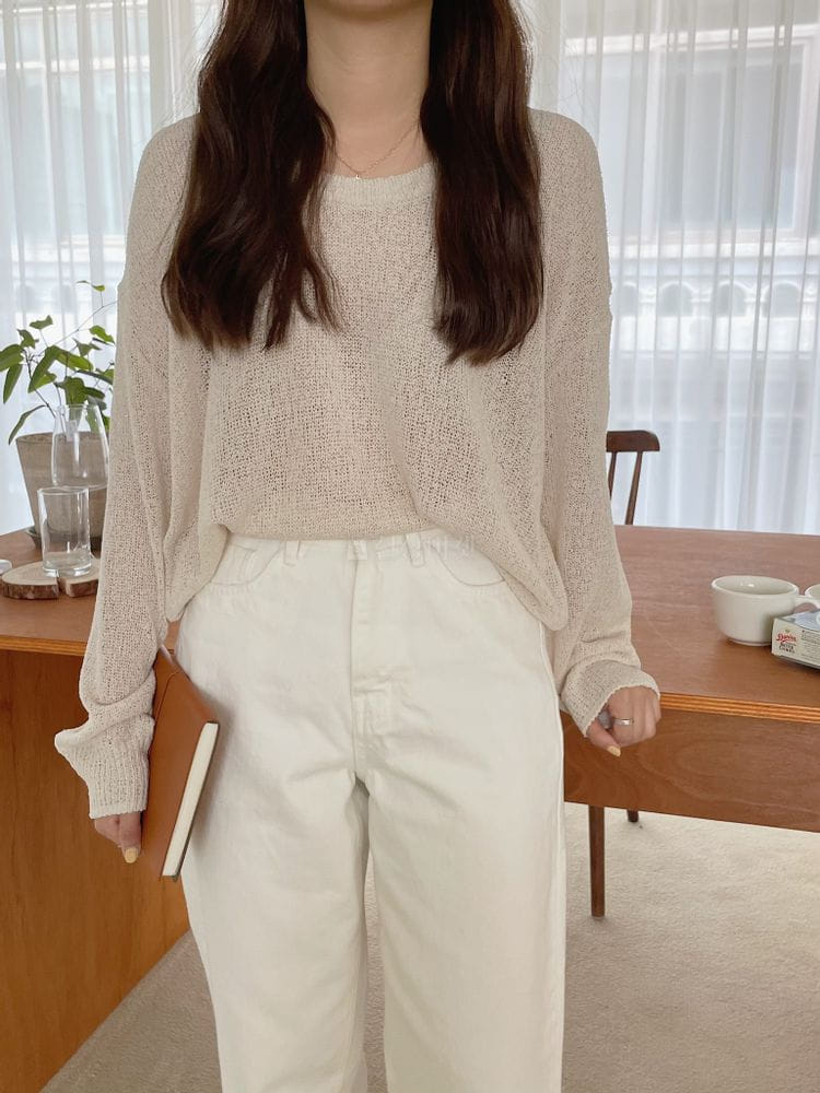 OSENSE - Korean Children Fashion - #Kfashion4kids - Buckle U Neck Knit