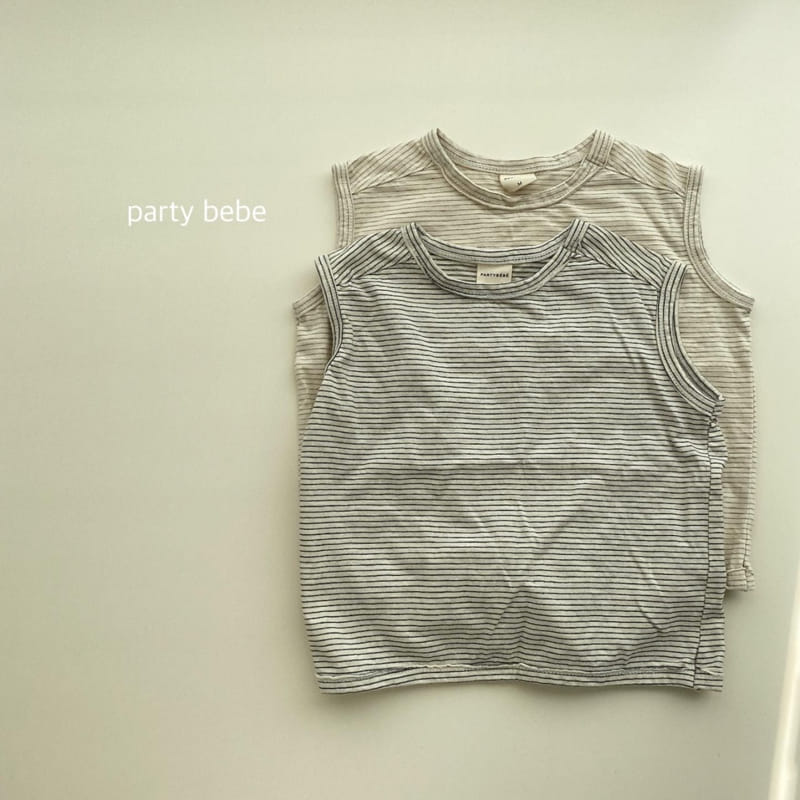 PARTY KIDS - Korean Children Fashion - #Kfashion4kids - Tini Bebe Stripes Sleeveless - 2