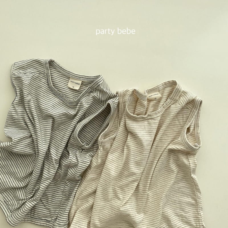 PARTY KIDS - Korean Children Fashion - #Kfashion4kids - Tini Bebe Stripes Sleeveless - 3
