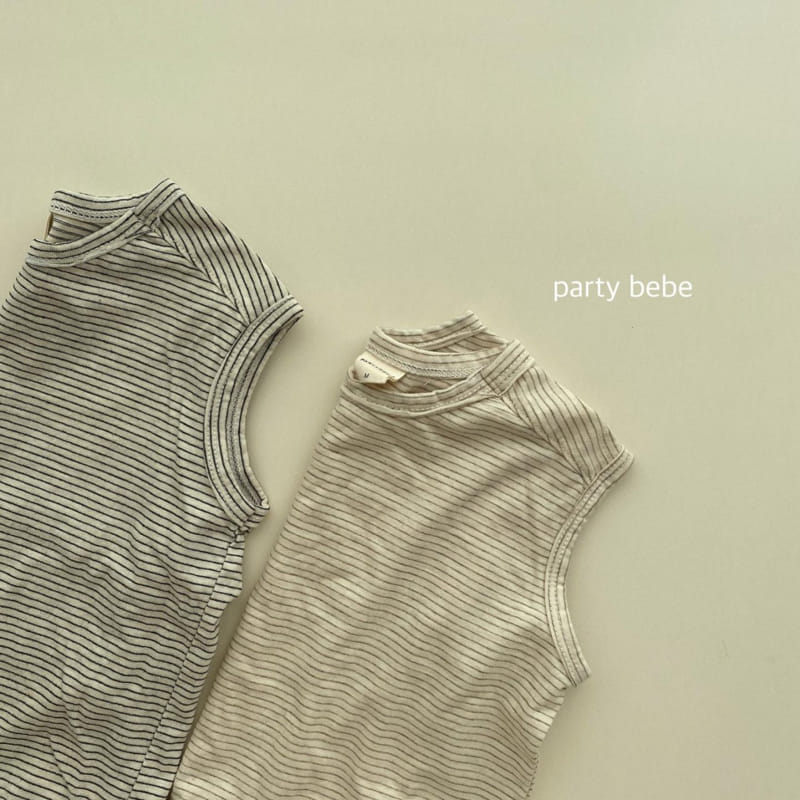 PARTY KIDS - Korean Children Fashion - #Kfashion4kids - Tini Bebe Stripes Sleeveless - 6