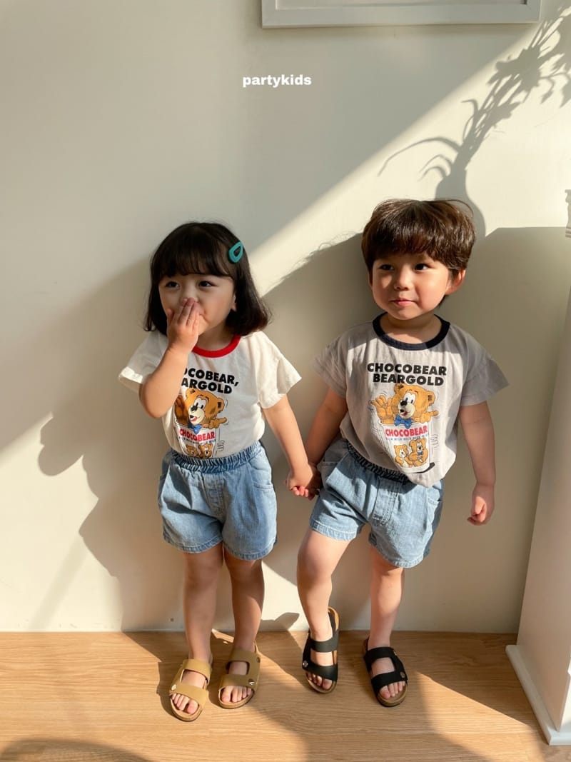 PARTY KIDS - Korean Children Fashion - #Kfashion4kids - Choco Bear Tee - 3