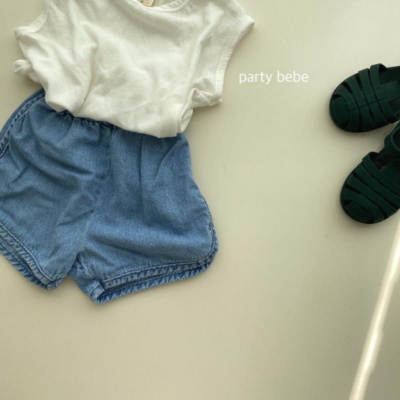 PARTY KIDS - Korean Children Fashion - #Kfashion4kids - Bebe Ppi Ppi Denim Shorts - 3
