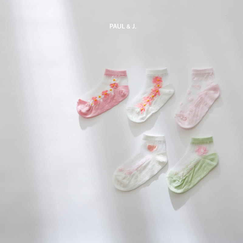PAUL & J - Korean Children Fashion - #Kfashion4kids - Freesia Socks [set of 5] - 7
