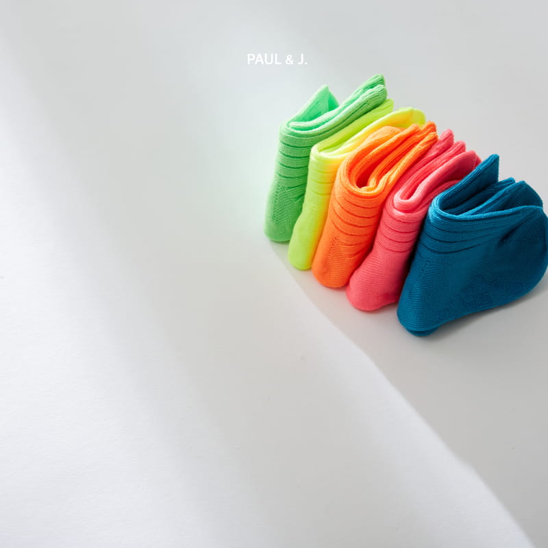 PAUL & J - Korean Children Fashion - #Kfashion4kids - Jasmine Socks [set of 5] - 8