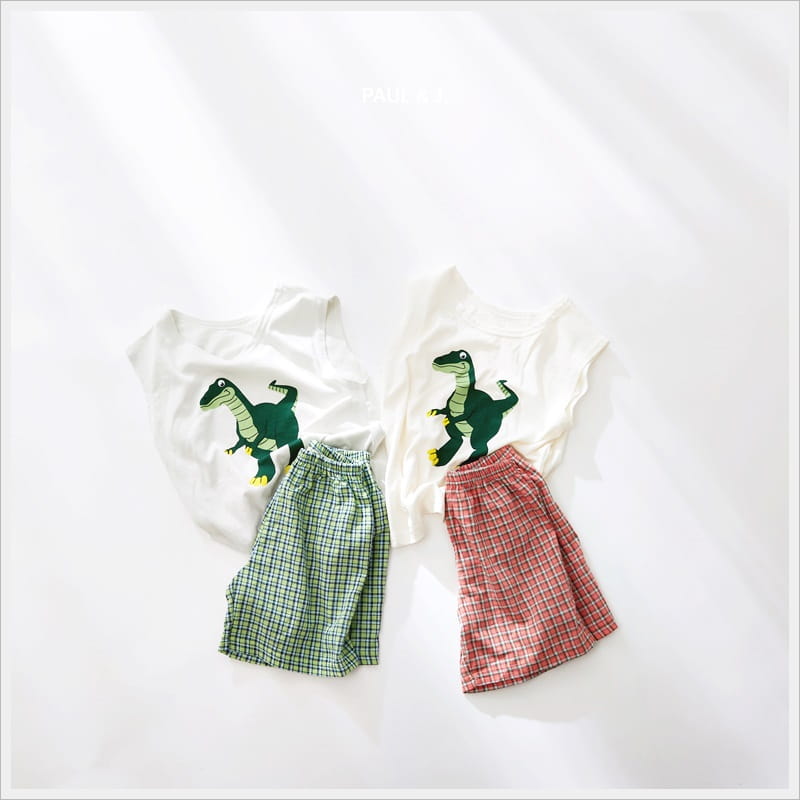 PAUL & J - Korean Children Fashion - #Kfashion4kids - Dino Top Bottom Set - 4