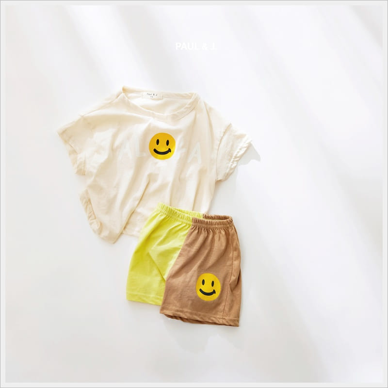 PAUL & J - Korean Children Fashion - #Kfashion4kids - Smile Top Bottom Set - 2