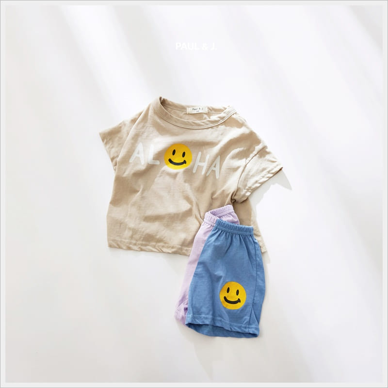 PAUL & J - Korean Children Fashion - #Kfashion4kids - Smile Top Bottom Set - 3