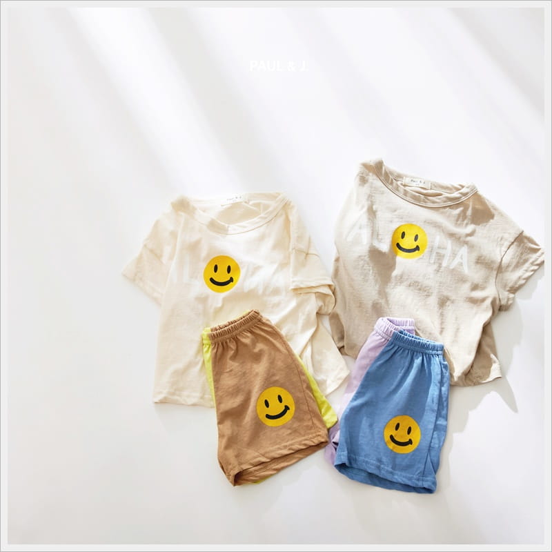 PAUL & J - Korean Children Fashion - #Kfashion4kids - Smile Top Bottom Set - 6