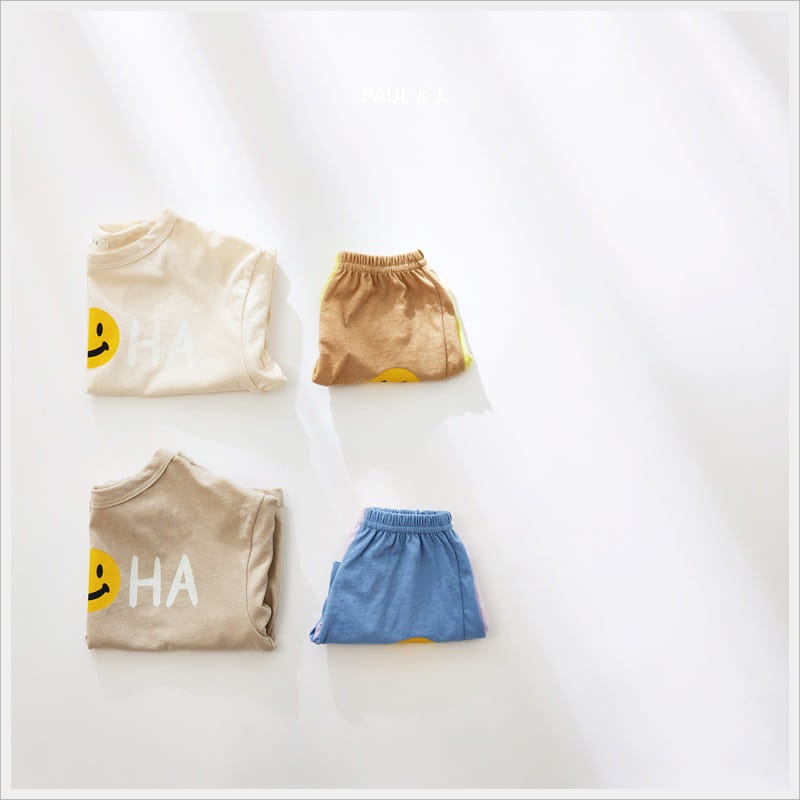 PAUL & J - Korean Children Fashion - #Kfashion4kids - Smile Top Bottom Set - 7
