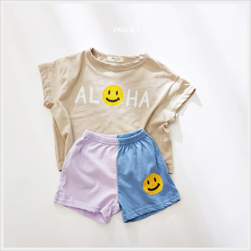 PAUL & J - Korean Children Fashion - #Kfashion4kids - Smile Top Bottom Set - 8