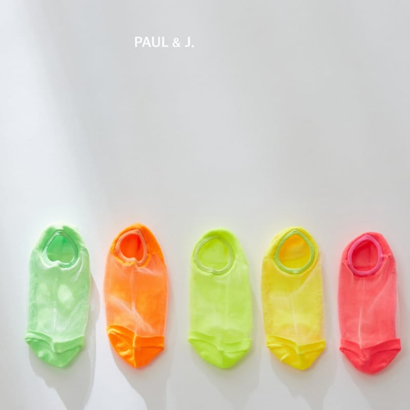 PAUL & J - Korean Children Fashion - #Kfashion4kids - Neon Socks [set of 5]