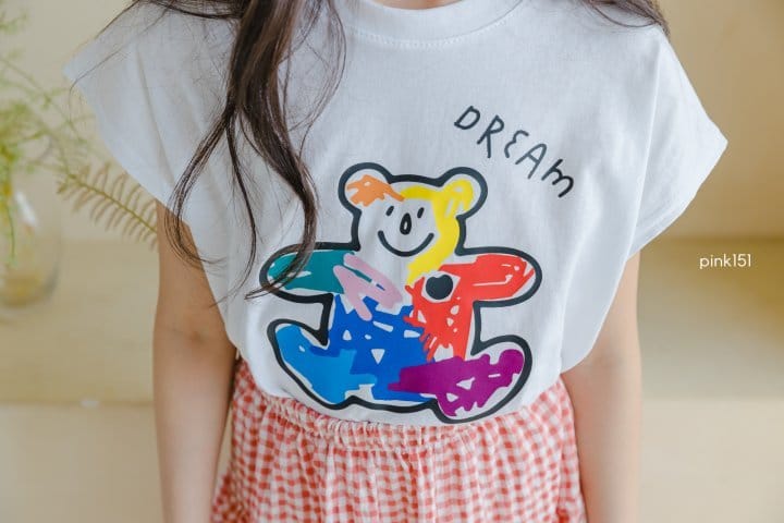 PINK151 - Korean Children Fashion - #Kfashion4kids - Rainbow Bear Tee - 12