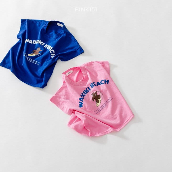 PINK151 - Korean Children Fashion - #Kfashion4kids - Surfing Bear Tee - 4