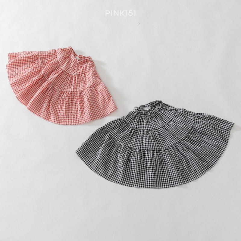 PINK151 - Korean Children Fashion - #Kfashion4kids - Check Cancan Skirt - 4